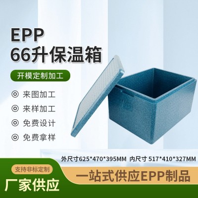 源头厂现货EPP保温箱66升厂家现有模具大量供应epp66L医药冷链箱